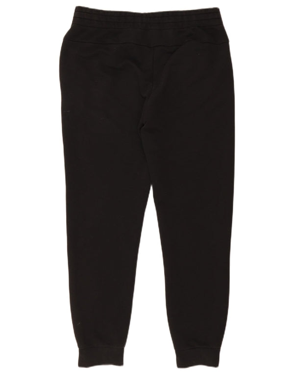 Adidas Womens Short Tracksuit Calças Joggers UK 12/14 Médio Algodão Preto