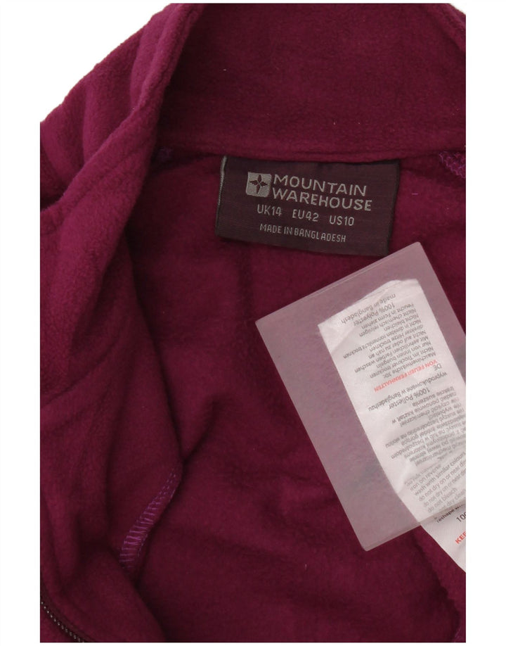 Grande poliéster roxo do revestimento do velo das mulheres do armazém da montanha Reino Unido 14