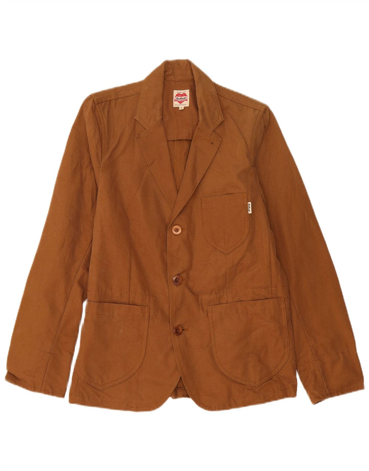 Jaqueta Carhartt Mens Blazer de 3 Botões Reino Unido 38 Algodão Marrom Médio