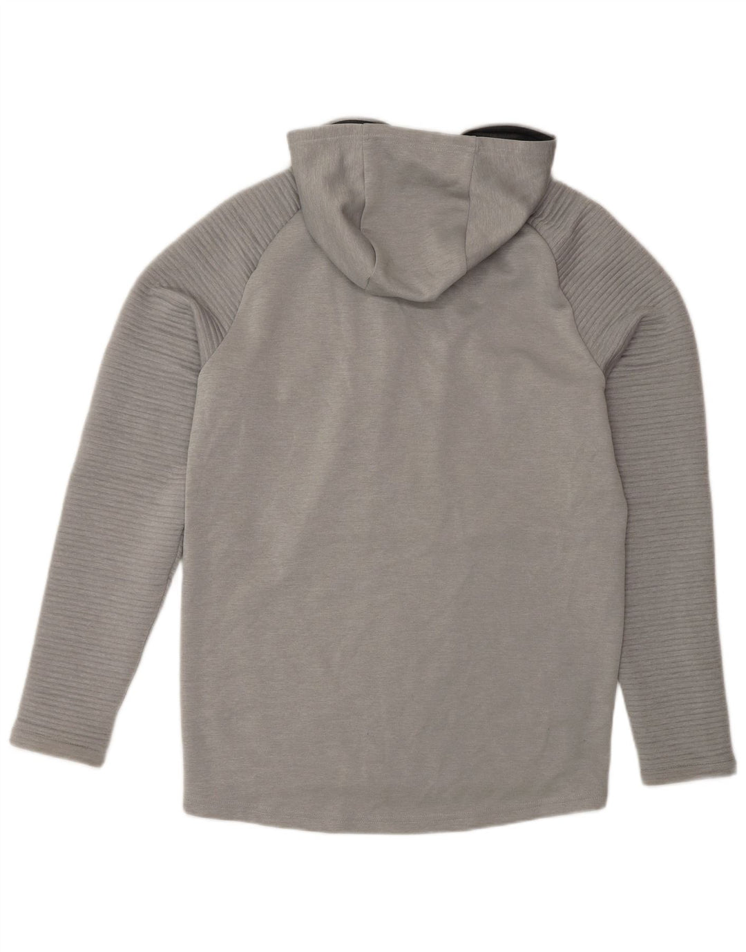 Suéter masculino New Balance Liverpool Graphic Zip com capuz cinza médio poliéster
