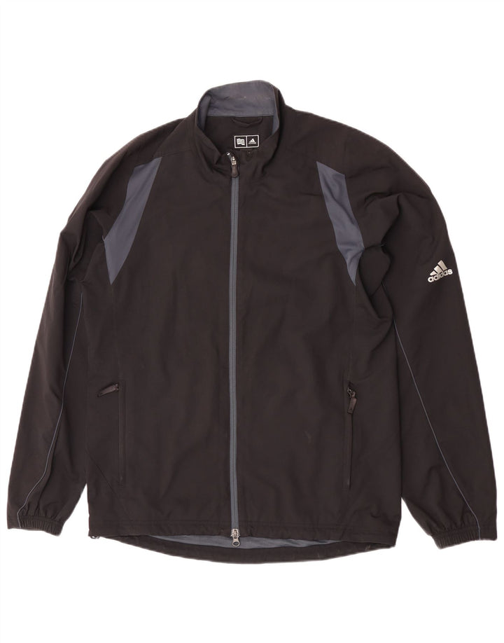 Adidas Mens Clima Proof Tracksuit Top Jaqueta Médio Preto Colorblock