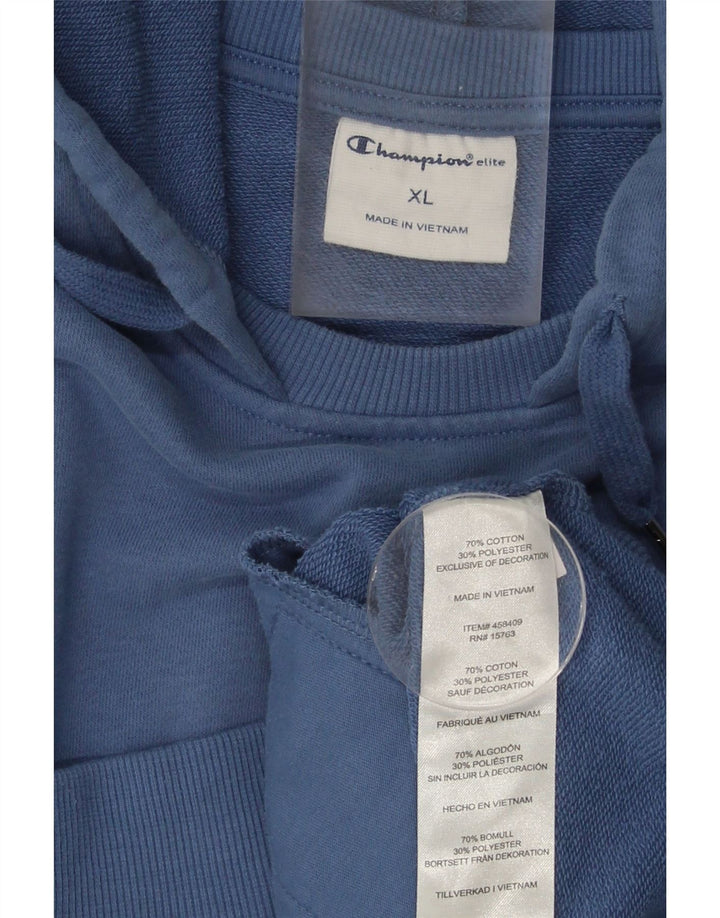 CHAMPION Womens Hoodie Jumper UK 18 XL Blue Cotton Vintage Champion and Second-Hand Champion from Messina Hembry 