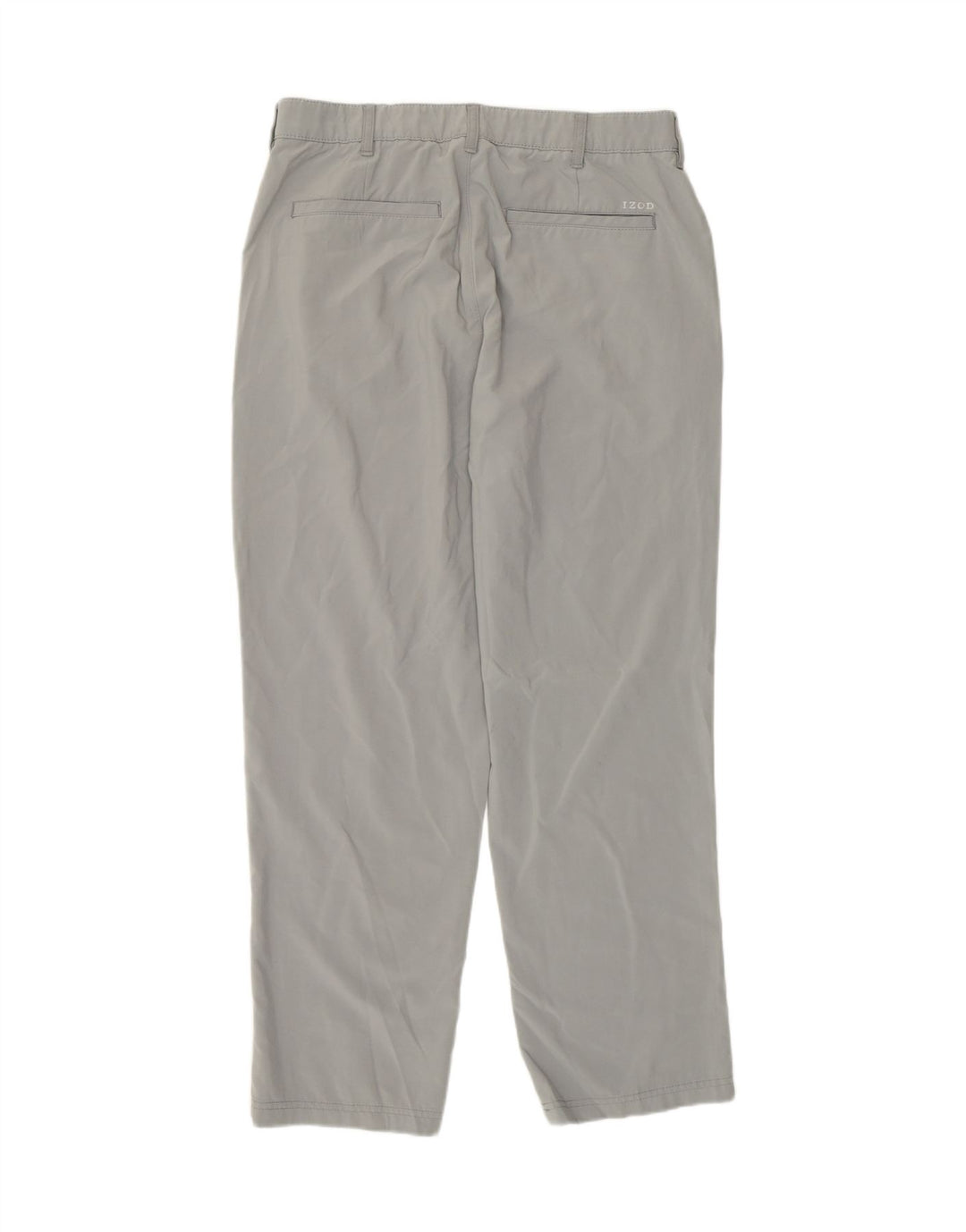 Calça Chino Masculina Izod W34 L30 Cinza Poliéster
