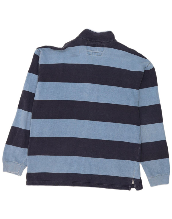 Suéter masculino Invicta com zíper e gola XL de algodão listrado azul