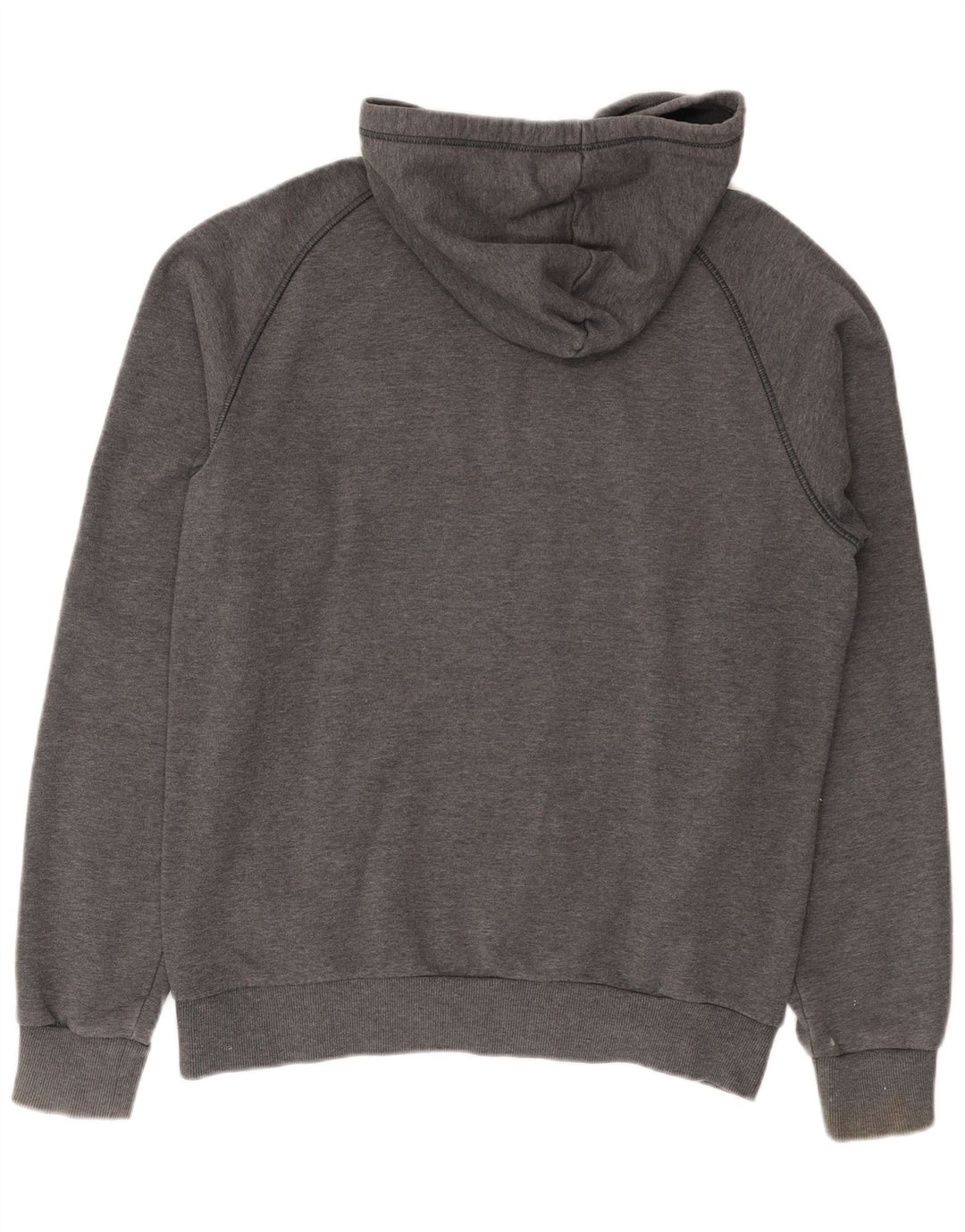 Adidas masculino zip moletom com capuz grande algodão cinza