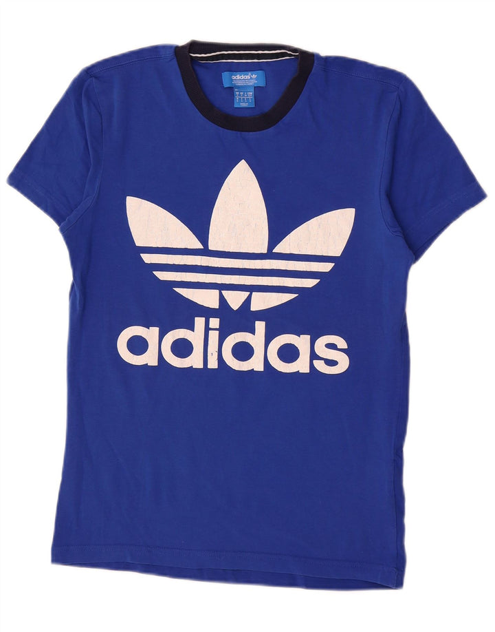 Camiseta Adidas Masculina Graphic Top Pequeno Algodão Azul