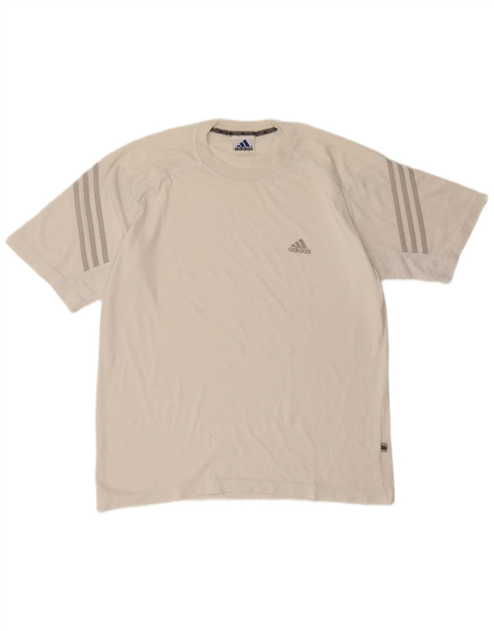 Adidas Mens Camiseta Top Grande Branco