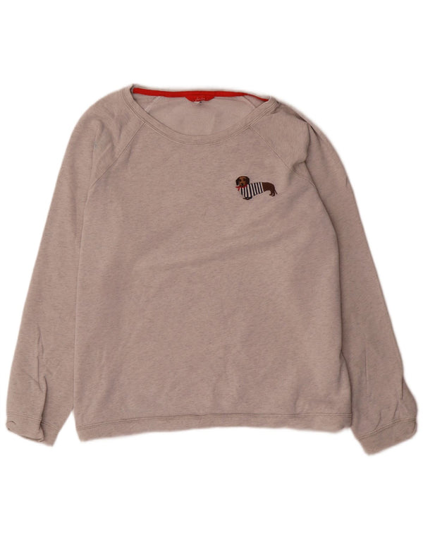 Joules moletom feminino jumper UK 18 XL algodão cinza