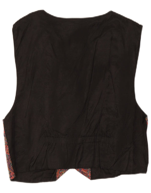 Colete feminino vintage IT 44/46 médio paisley multicolorido