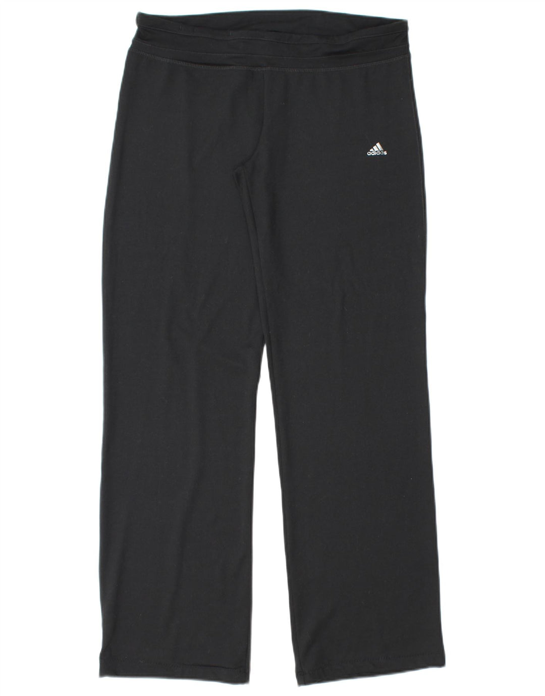 ADIDAS Womens Climalite Tracksuit Calças UK 12/14 Médio Preto