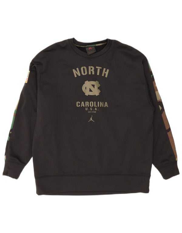 JORDAN Mens North Carolina moletom jumper médio preto camuflagem