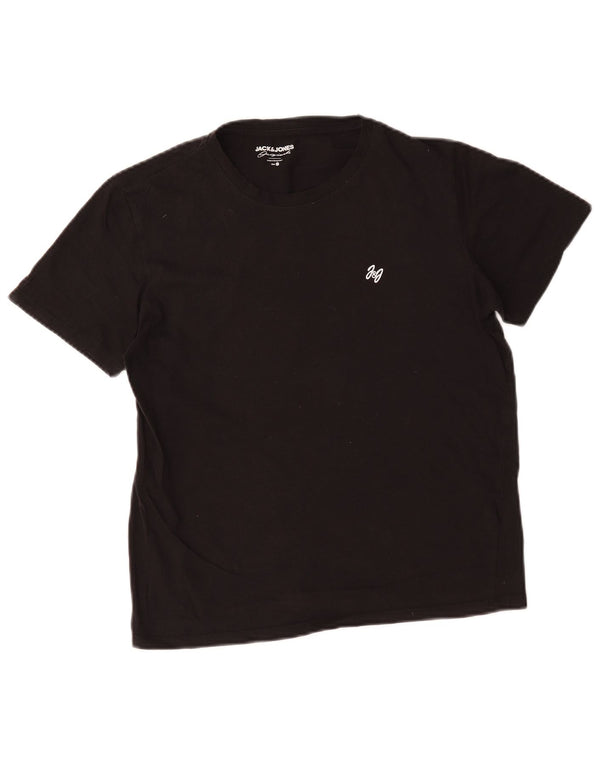 Camiseta masculina Jack & Jones top pequeno algodão preto