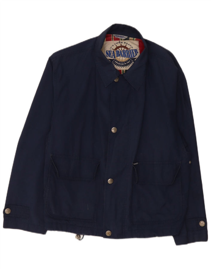 Jaqueta bomber masculina Sea Barrier UK 38 azul marinho médio