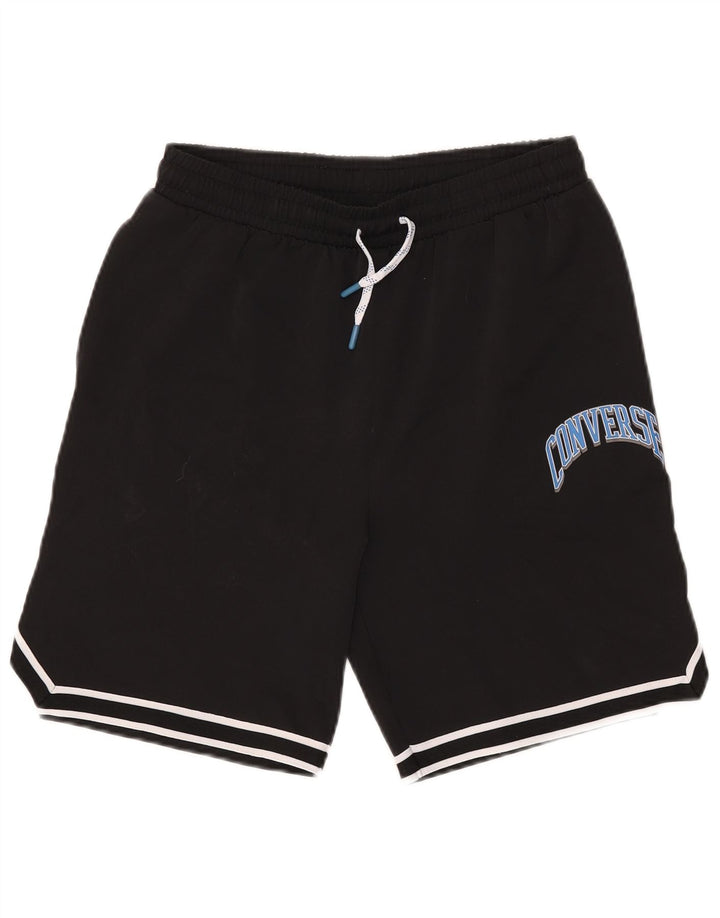 Shorts esportivos gráficos Converse Boys 13-14 anos XL preto poliéster