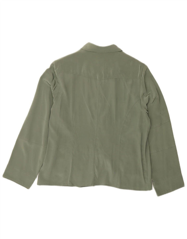 blusa feminina cherie IT 46 grande seda verde