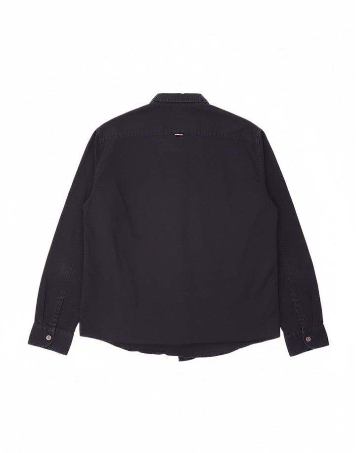 Camisa masculina TOMMY HILFIGER grande algodão azul marinho