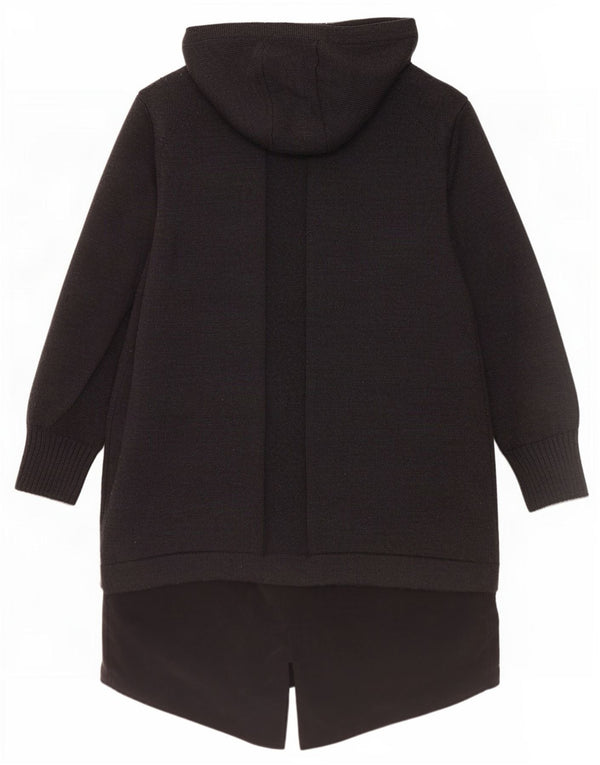 Suéter Cardigan Feminino Diesel Longline com Capuz Oversized Reino Unido 10 Pequeno Cinza