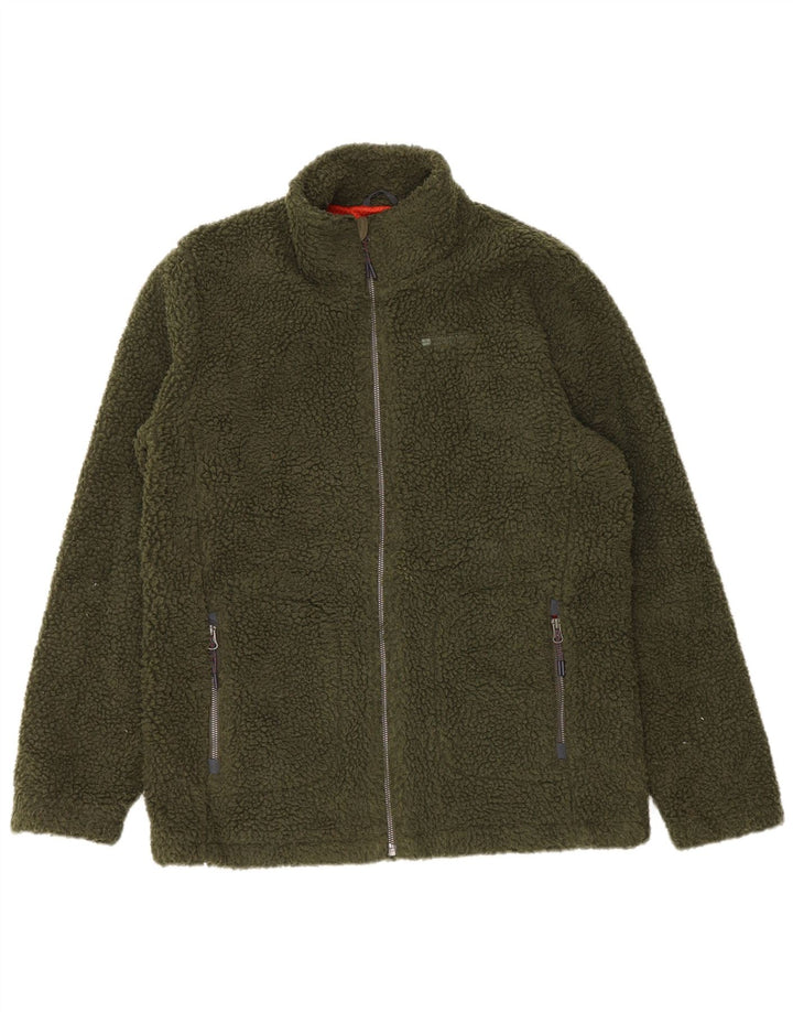Jaqueta de lã masculina Mountain Warehouse poliéster cáqui médio Reino Unido 38