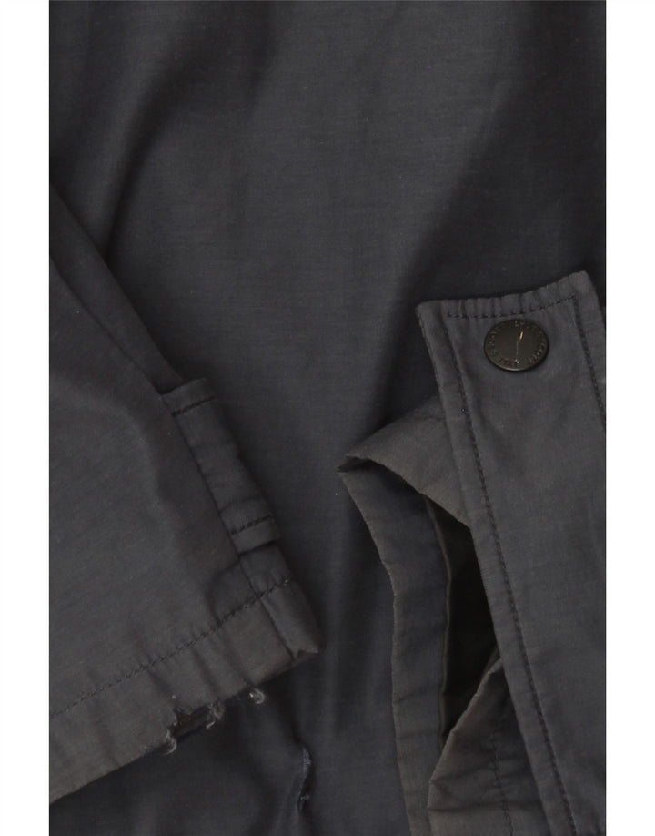 Jaqueta corta-vento masculina LYLE & SCOTT com capuz Reino Unido 40 grande azul marinho nylon