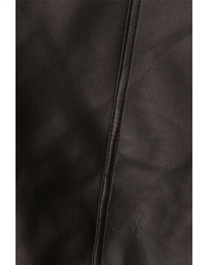 Jaqueta masculina vintage de shearling IT 38 Shearling preto médio