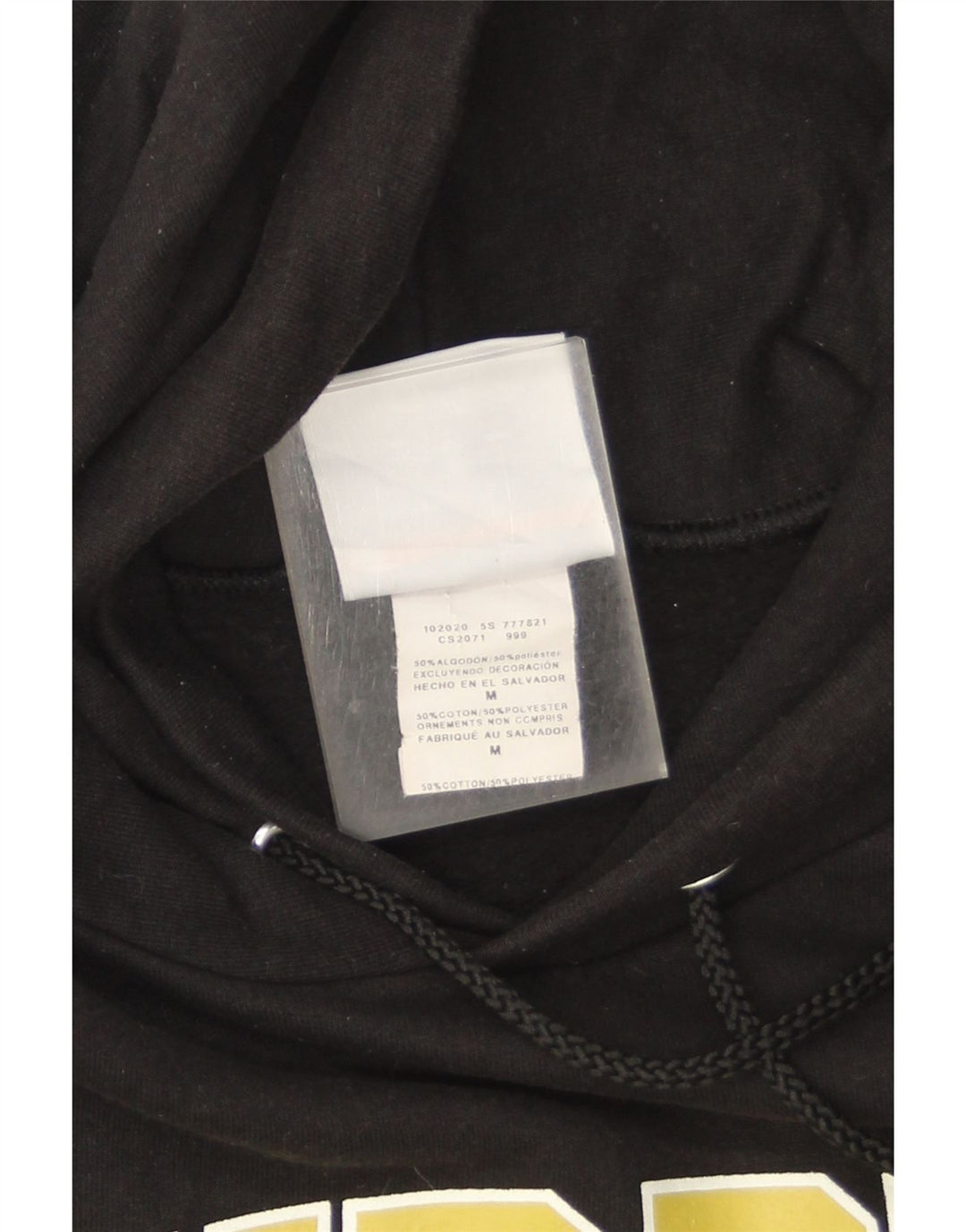 Jumper com capuz gráfico Purdue masculino da Champion, algodão preto médio