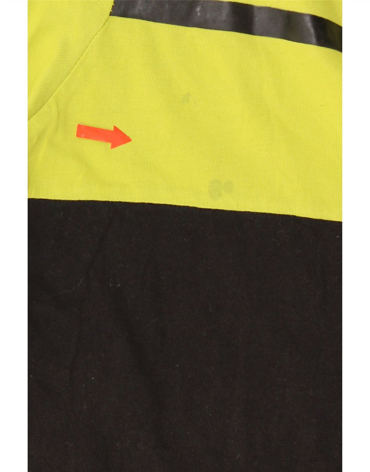 Camiseta masculina Fila Top grande algodão colorblock amarelo