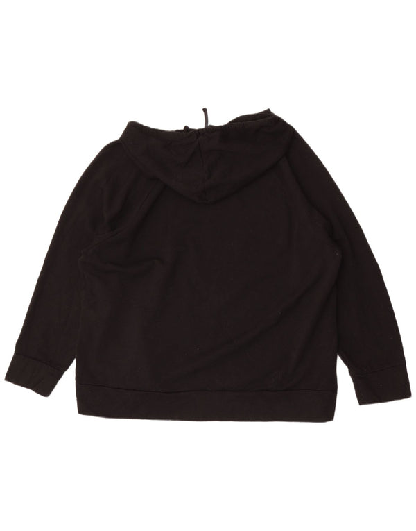 Jumper com capuz feminino Eddie Bauer UK 20 2XL poliéster preto