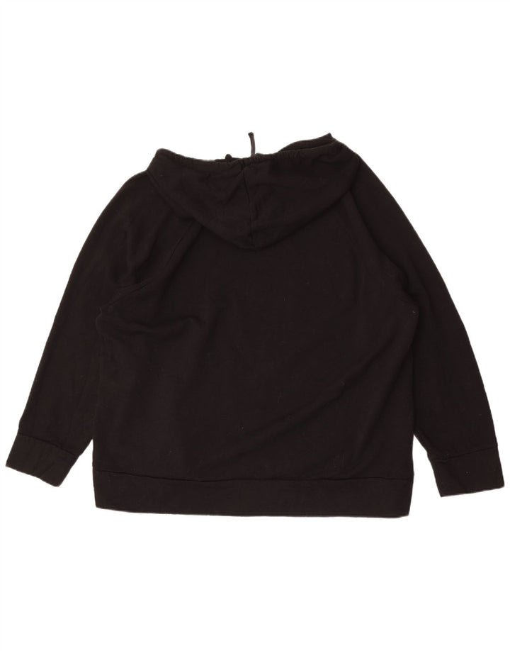 Jumper com capuz feminino Eddie Bauer UK 20 2XL poliéster preto