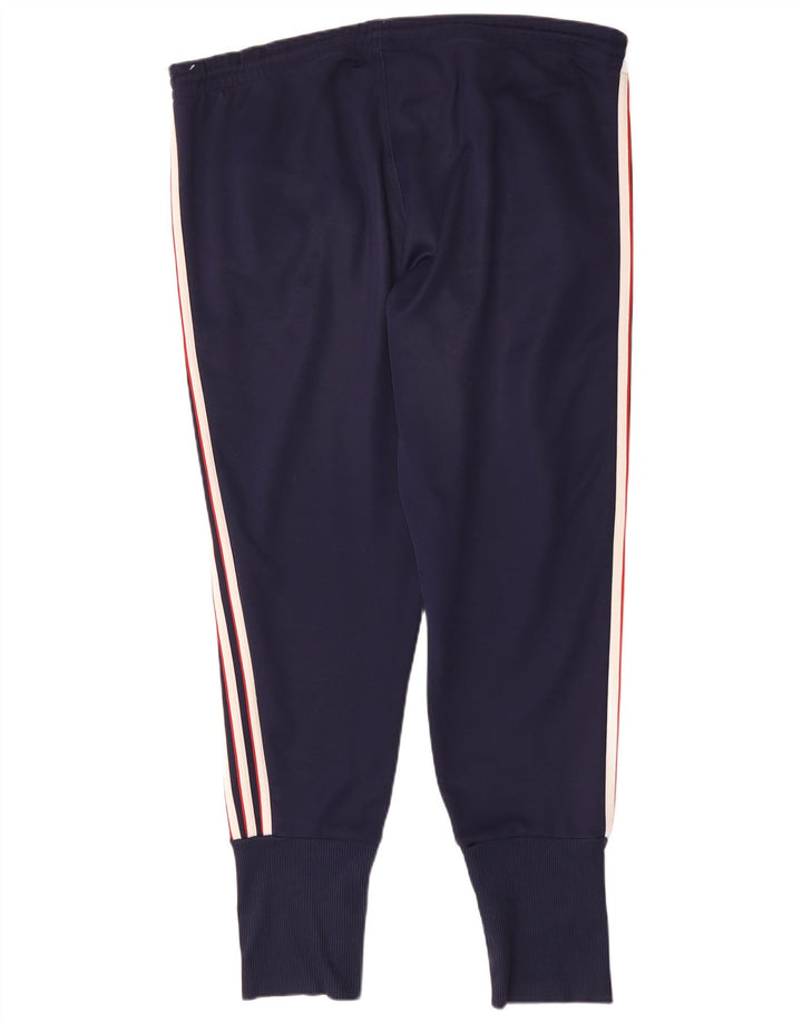 ADIDAS Calças de treino masculinas Joggers UK 44/46 Grande Azul Marinho Poliéster
