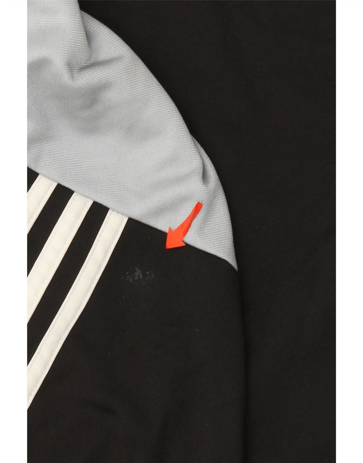 Adidas Mens Treino Top Jacket Pequeno Preto Colorblock Poliéster
