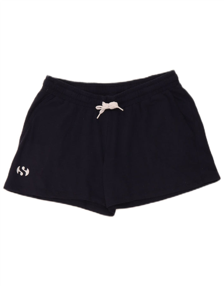 Shorts esportivos femininos SUPERGA UK 8 pequenos algodão azul marinho