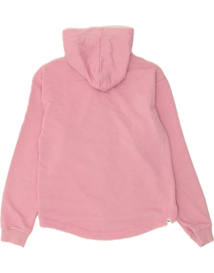 PUMA Girls Graphic Zip Hoodie Sweater 13-14 Years  Pink Cotton Vintage Puma and Second-Hand Puma from Messina Hembry 