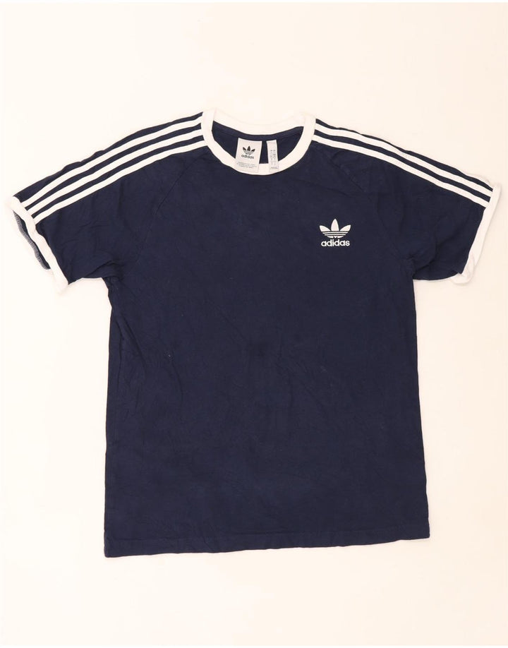 Camiseta masculina Adidas grande algodão azul marinho