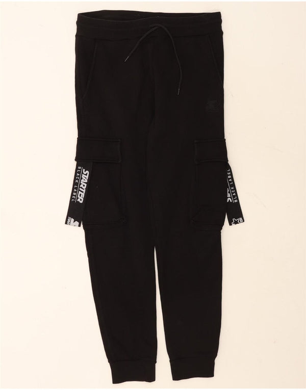 Calça de treino masculina Starter Graphic Cargo Joggers médio algodão preto