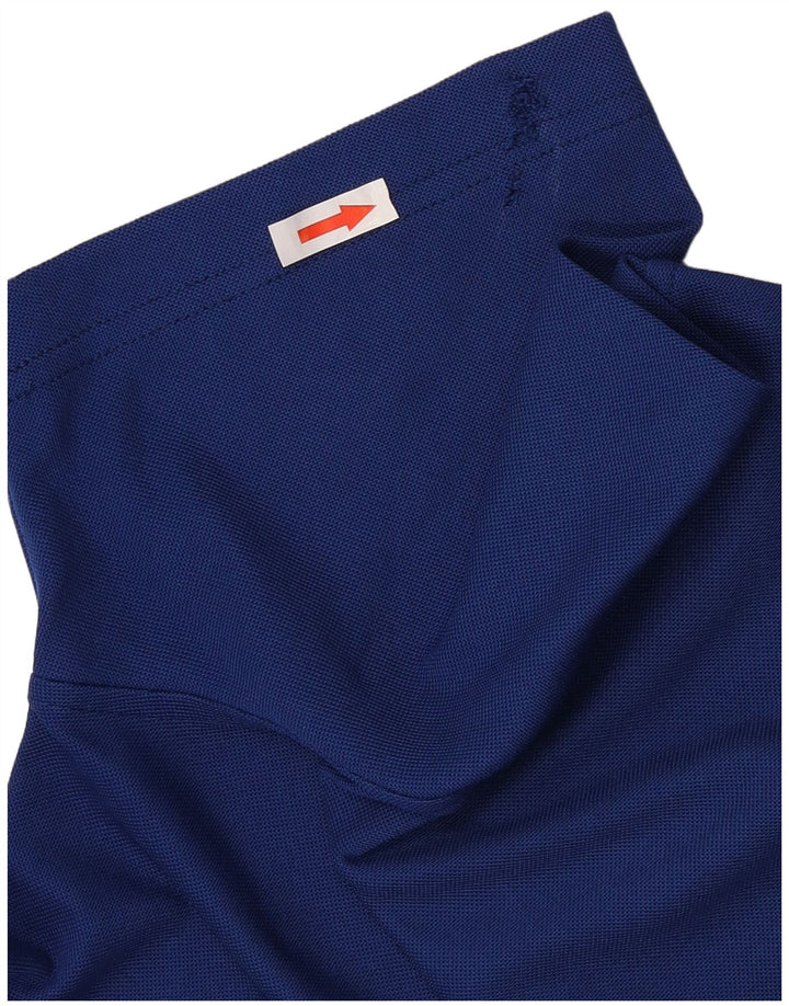 Polo de golfe masculino Tommy Hilfiger poliéster azul médio