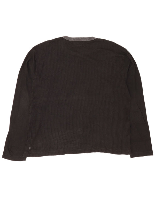 Calvin Klein Jeans Masculino Top Manga Longa 2XL Algodão Preto