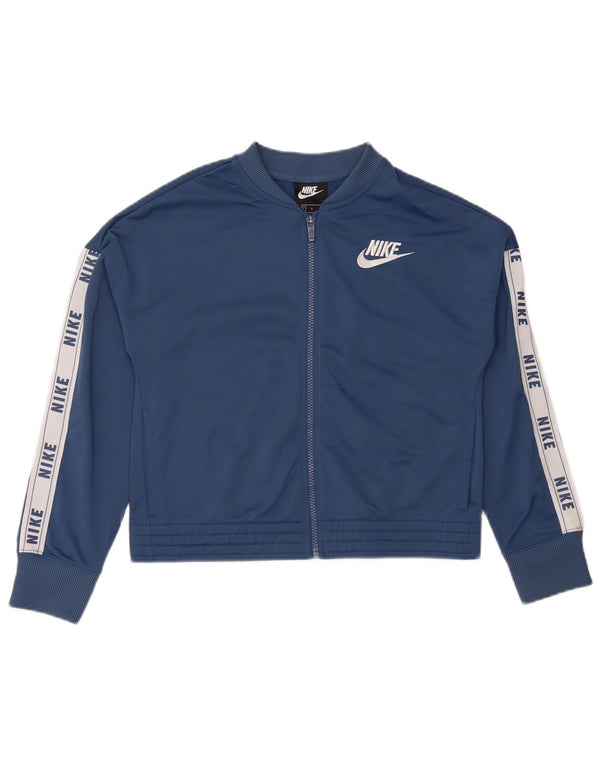Jaqueta Nike Boys Graphic Tracksuit Top 12-13 anos grande bloco colorido azul