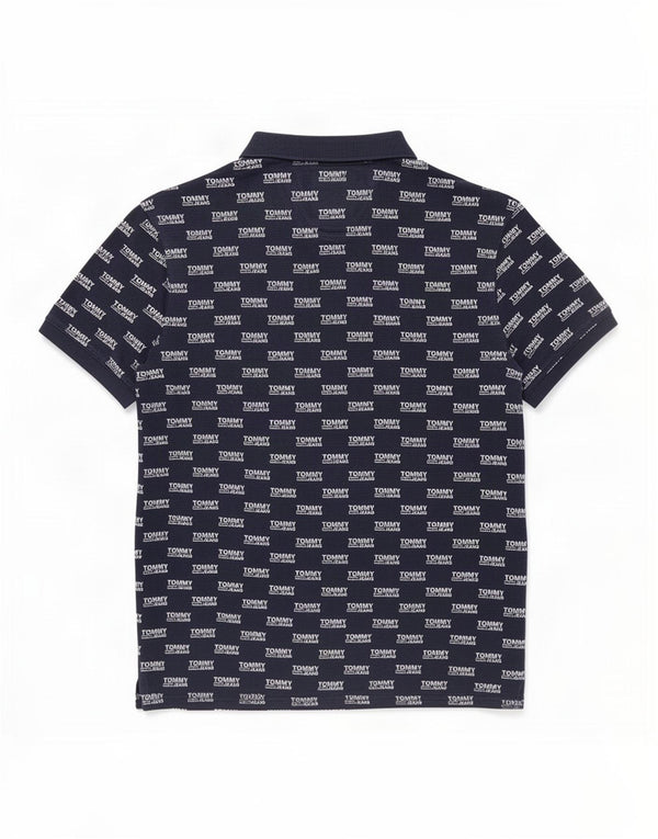 Camisa polo masculina Tommy Hilfiger Graphic Regular Fit XL azul marinho algodão