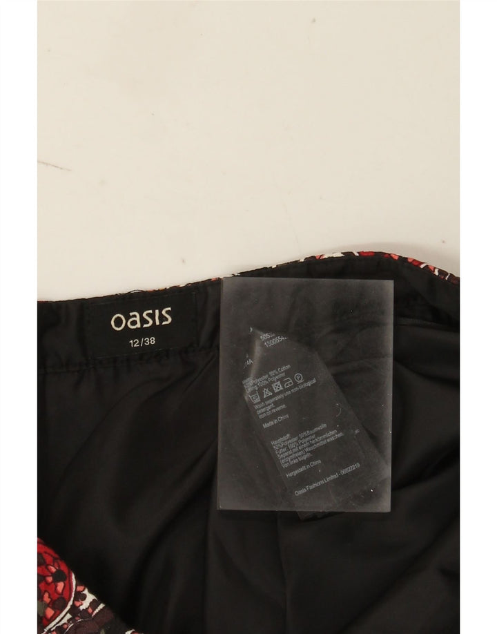 Minissaia feminina Oasis UK 12 média W28 poliéster paisley multicolorido