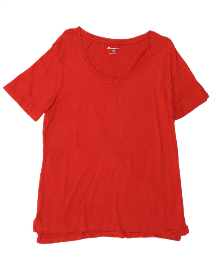 Camiseta feminina EDDIE BAUER UK 16 grande vermelha