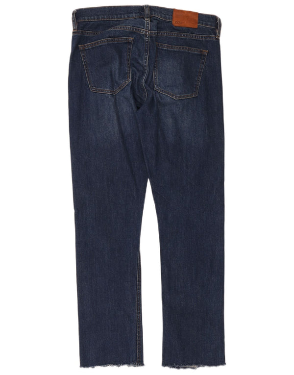 J. Crew Masculino Matchstick Straight Jeans W28 L28 Azul Algodão