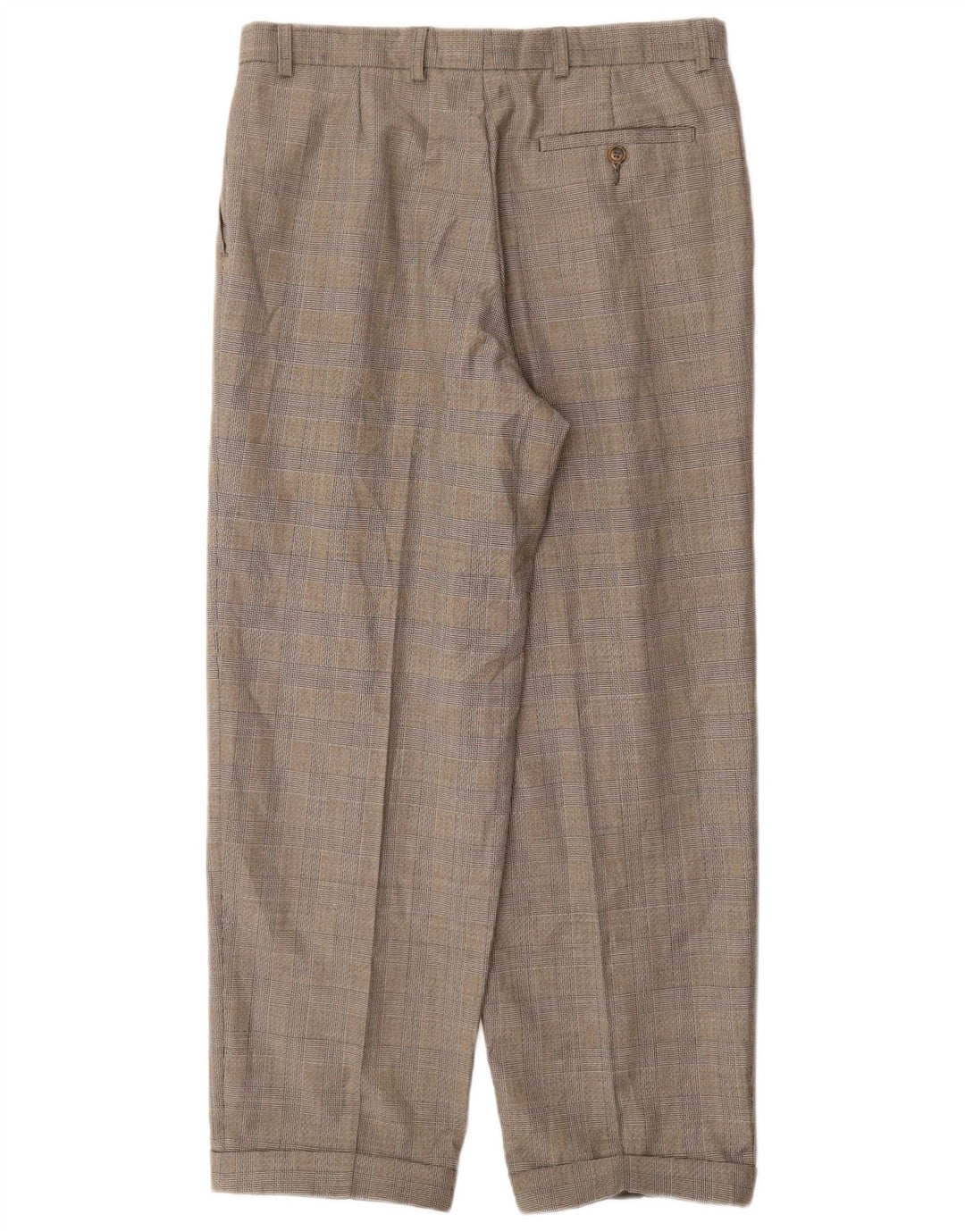 Calça masculina Marks & Spencer St. Michael Pegged Suit W32 L29 cinza xadrez