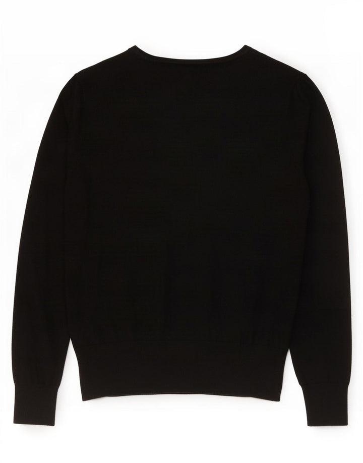 Suéter cardigã feminino Marks & Spencer Reino Unido 10 pequeno viscose preta