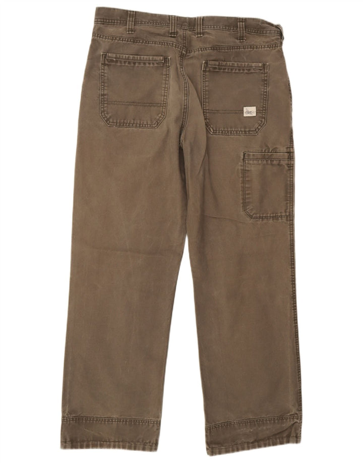 Calça cargo reta masculina Eddie Bauer W36 L30 algodão cinza