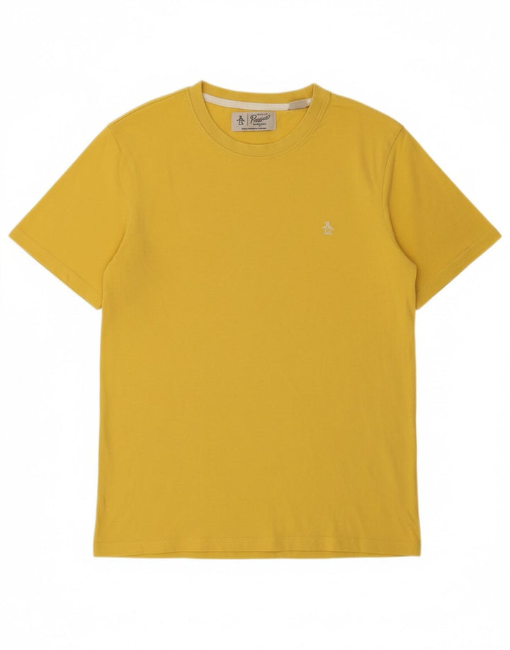 Camiseta masculina PENGUIN top pequeno algodão amarelo