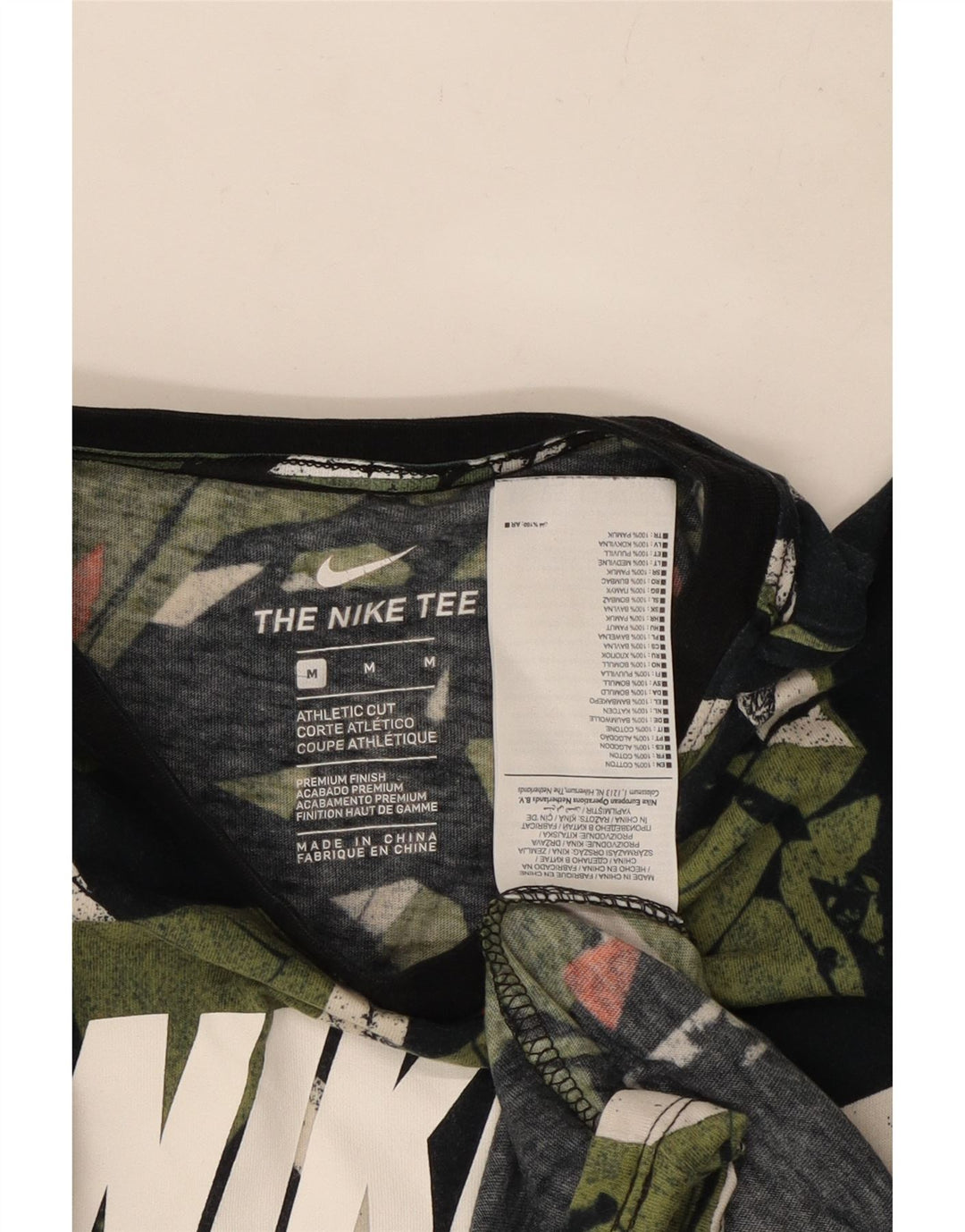 Camiseta Nike masculina Athletic Cut Graphic Top Médio Multicolorido Geométrico