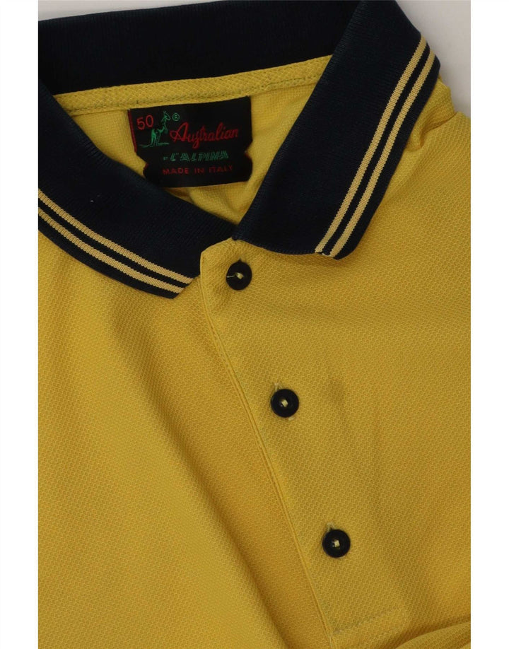 Camisa polo masculina AUSTRALIAN L'ALPINA poliéster amarelo médio
