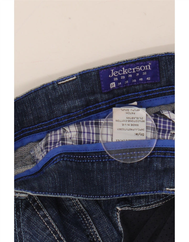 Calça jeans feminina Jeckerson W33 L31 azul algodão
