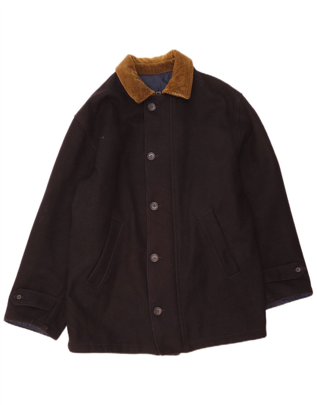 Jaqueta reversível masculina Ivy Oxford UK 36 pequena lã azul marinho