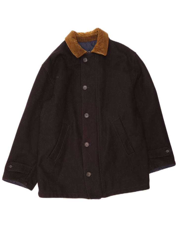 Jaqueta reversível masculina Ivy Oxford UK 36 pequena lã azul marinho